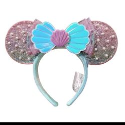 Disney Parks The Little Mermaid Minnie Mouse Ears Headband
