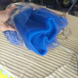 Blue Tule Fabric $ 7