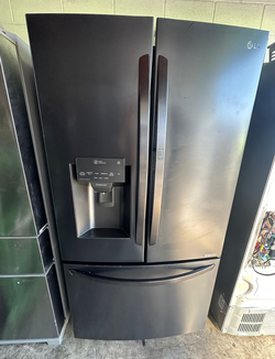 Black LG French Door Fridge with Smart Features