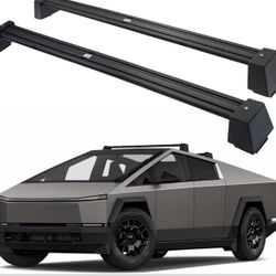 Super Heavy-Duty Roof Rack Crossbars Upgration for Tesla Cybertruck Specific fit Factory Mouting Points Aluminum Body Loading Weight at 550lbs MAX (So
