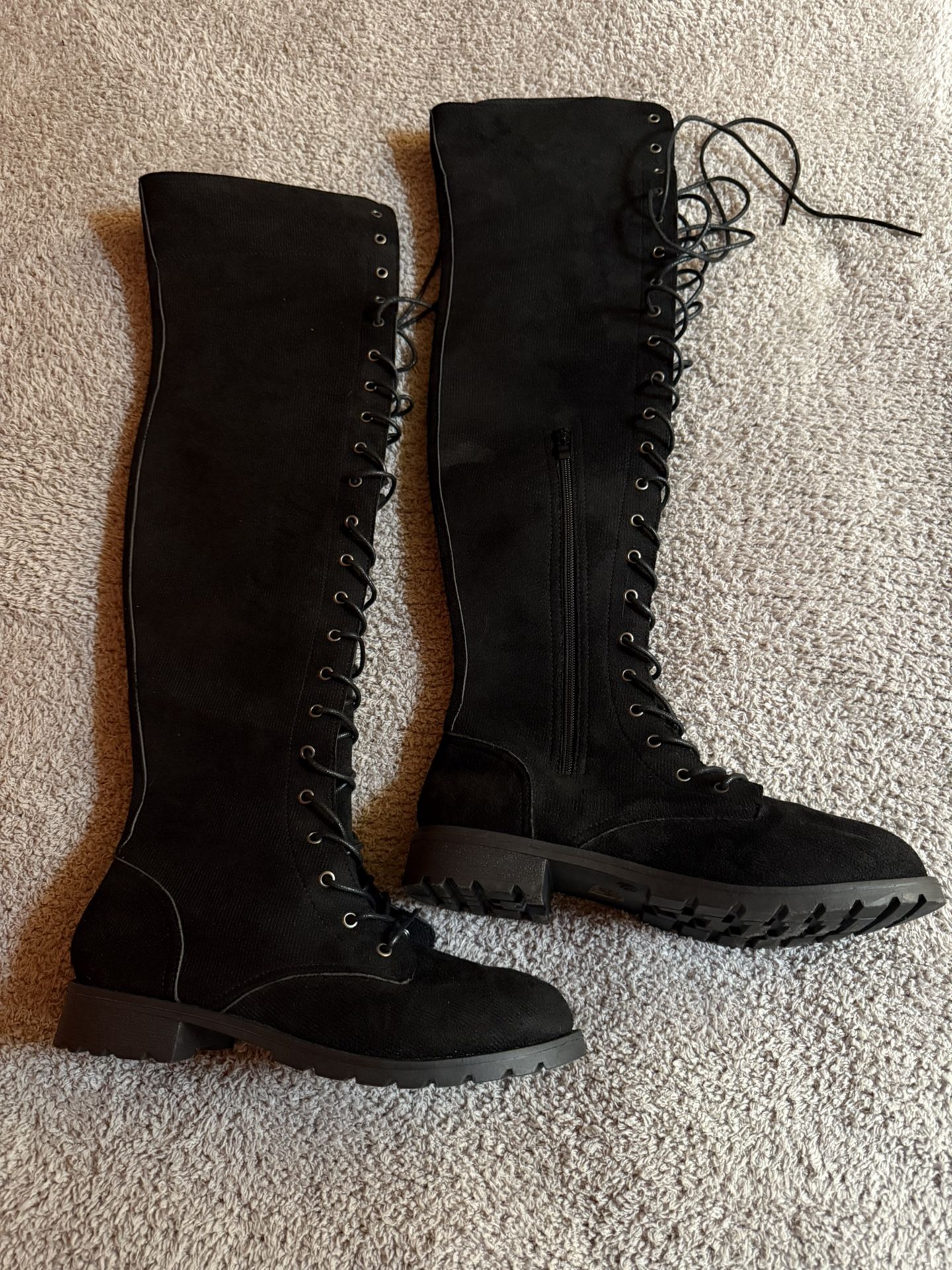 Woman’s Thigh High Lace Up Boots