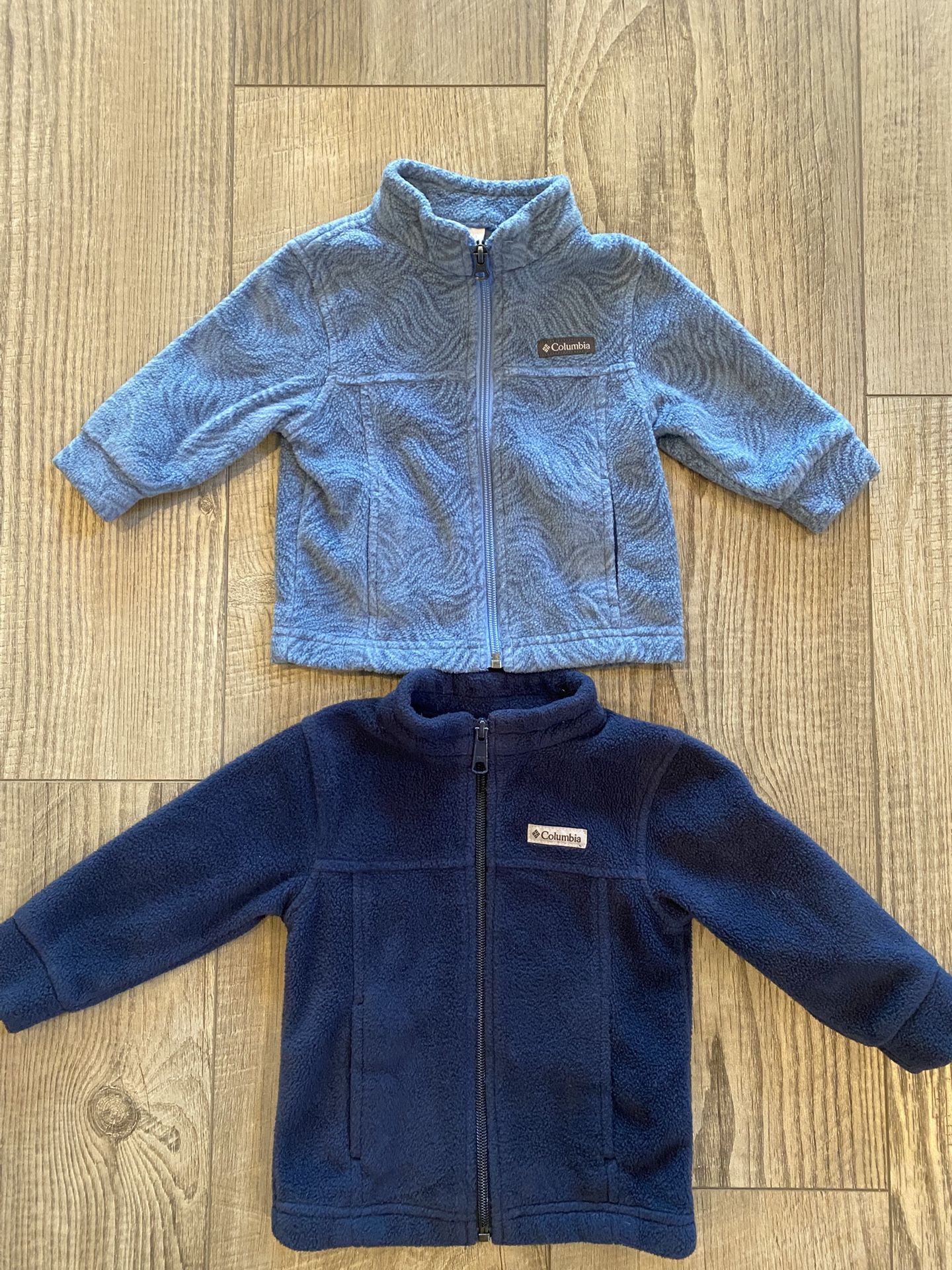 Pair Of Kids Columbia Fleece Jackets 12-18m