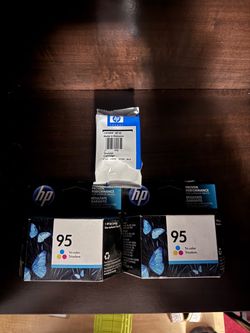 3 Genuine HP 95 Tri-Color Ink Cartridges C8766W – Sealed