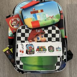Nintendo Super Mario 4-Piece Backpack Set