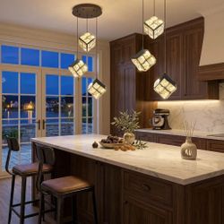(Brand New in Box)  (*2 Sets*) 3 Lights Modern Crystal Pendant Lights for Dining Room LED Dimmable Pendant Lighting Chandelier for Kitchen Island Foye