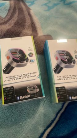 Bluetooth fm transmitter + hands-free car kit +type-c and dual usb charger