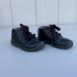 Little Boys Black Leather Dress Shoes