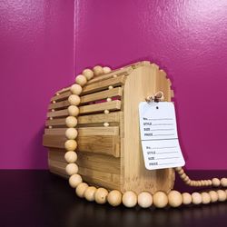Wooden Beaded Bag 