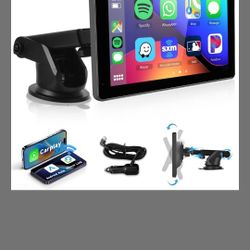 Podofo Wireless Carplay Screen for Car,7 inch HD IPS Touch Screen Portable Car Radio Audio Receivers, Wireless Android Auto Screen with Dual Bluetooth