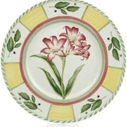 Stoneware Chop Plate, Gourmet Garden by Noritake Circa 2000, 17" NEW
