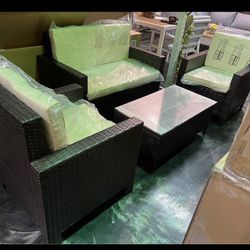 New Patio Outdoor Small Sofa Set Preassembled 