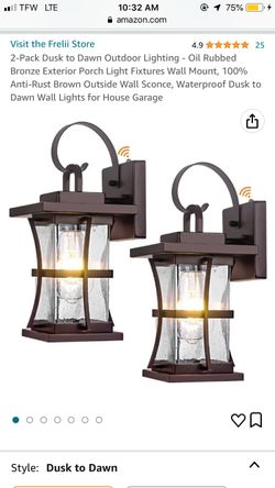 2 Pack Dusk-Dawn Outdoor Lights