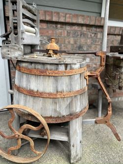 Antique Wooden Washing Machine
