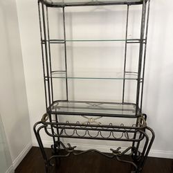 Shelving Unit with Wine Rack 