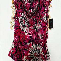 Women’s Pink Sleeveless Blouse- New- Size M
