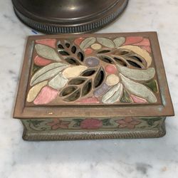 Vintage Brass Trinket Box 