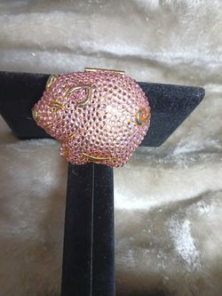 Vintage "Rare" 2001 Precious Pig Estee Lauder compact completely bejeweled.