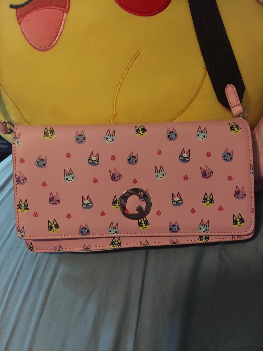 New With Original Tag Animal Crossing "Cat's Meow" Cross Body Carrying Bag