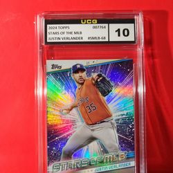 2024 Topps Update Stars of MLB Chrome Justin Verlander Houston Astros UCG GEM MT 10