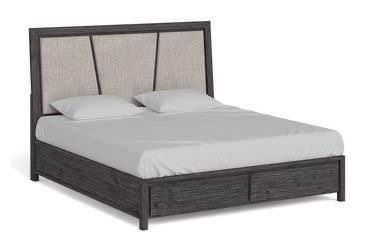 New Gray king Size Storage Bed Solid Wood Avalon Furniture