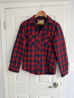 Barbour International Steve McQueen Quilted Flannel Shirt Jacket Size M