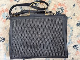 Anthropologie Large Tote Bag – Leather Trim & Crossbody Strap