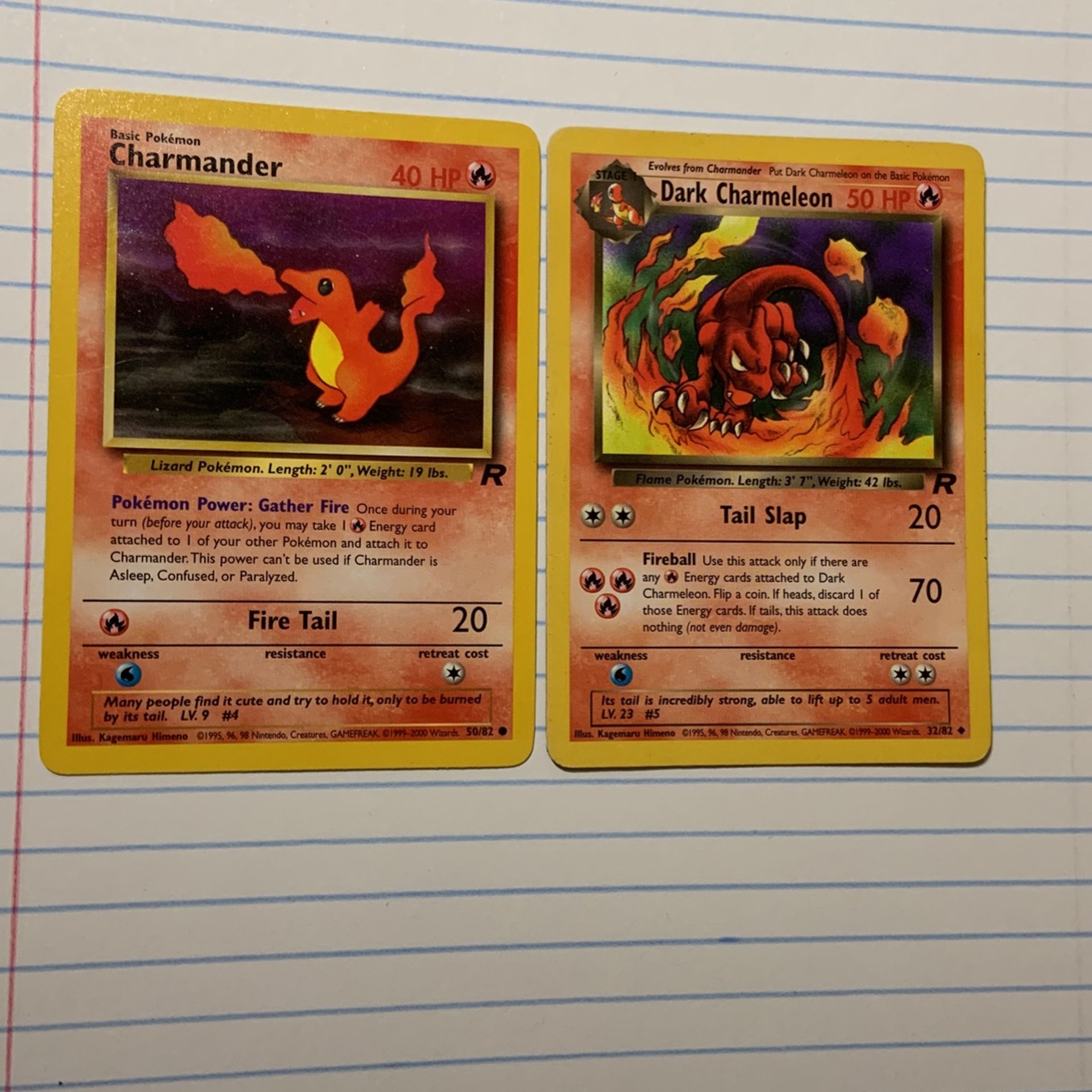 Charmander & Dark Charmeleon Cards