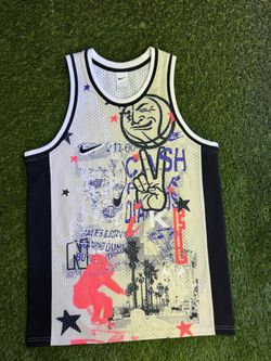 Nike Graffiti Graphic Print Basketball Jersey NWT Size M