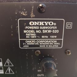 Onkyo 150w Powered Subwoofer Exterior Base Damage 