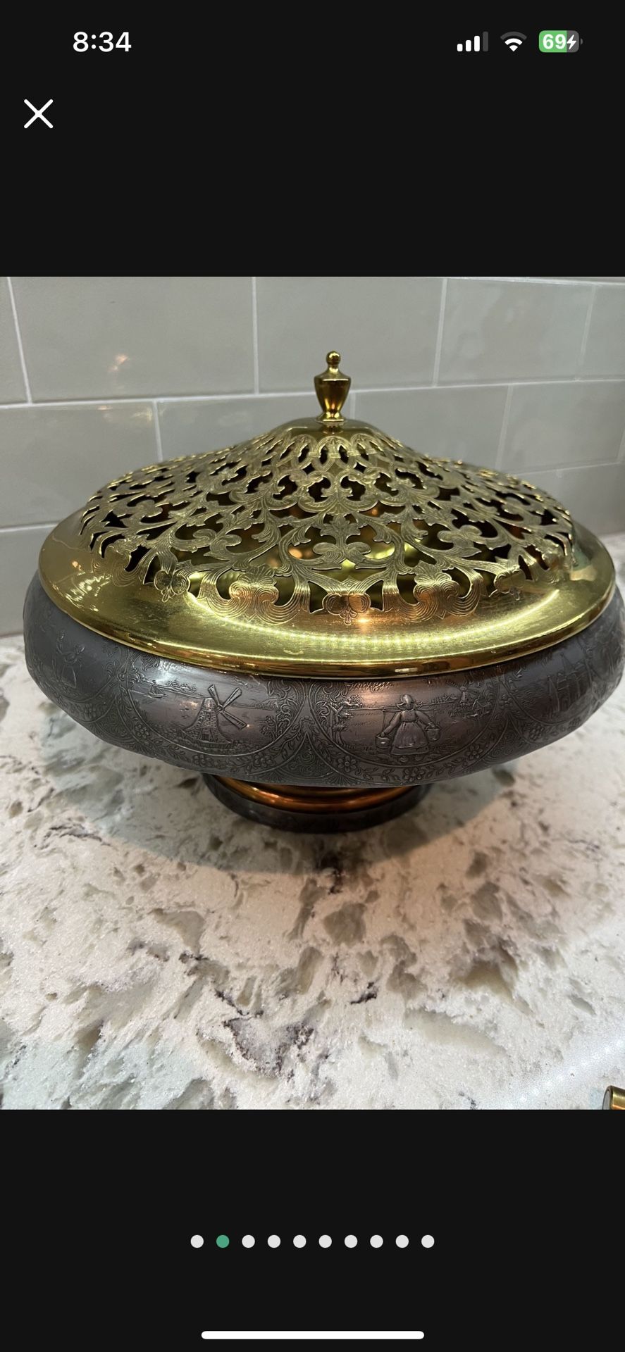 Amazing Antique Flower Bowl Amazing Details