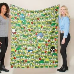Sanrio Keroppi  fleece throw blanket.  40x50