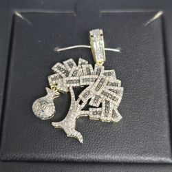 14kt Gold Diamond Money Tree Charm 💰🌳