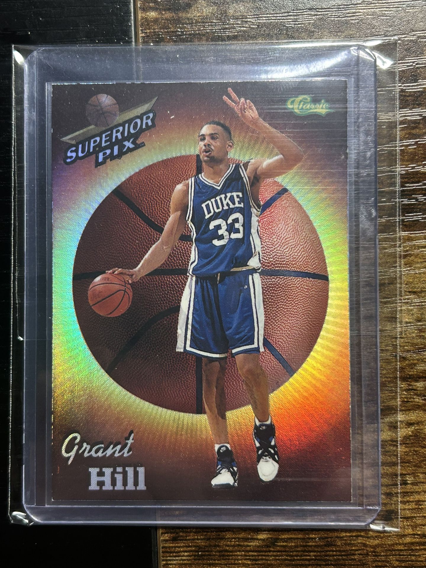 1995 Classic Superior Pix Chrome #3 Grant Hill Duke Blue Devils