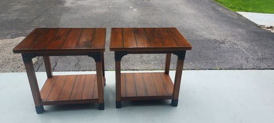Pair of nice end tables made by ashley