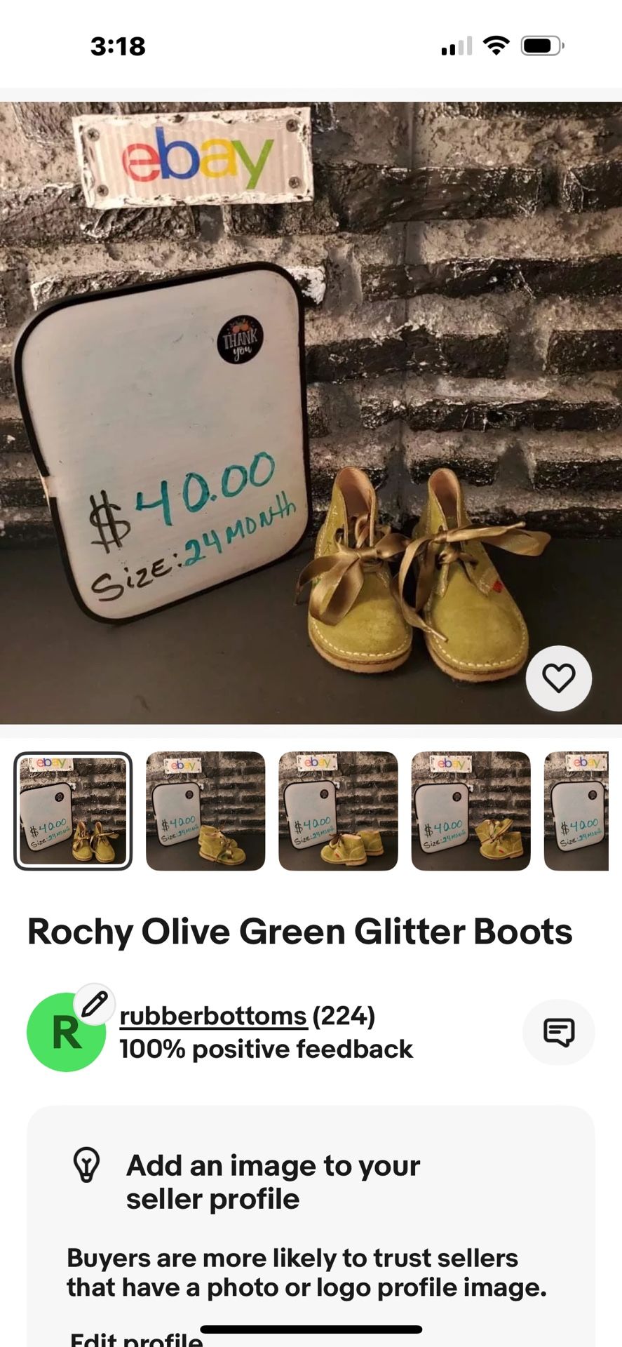 Rochy Olive Green Glitter Boots