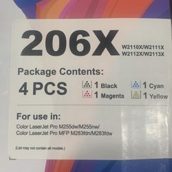 206X 4 Piece Premium Toner Cartridge 