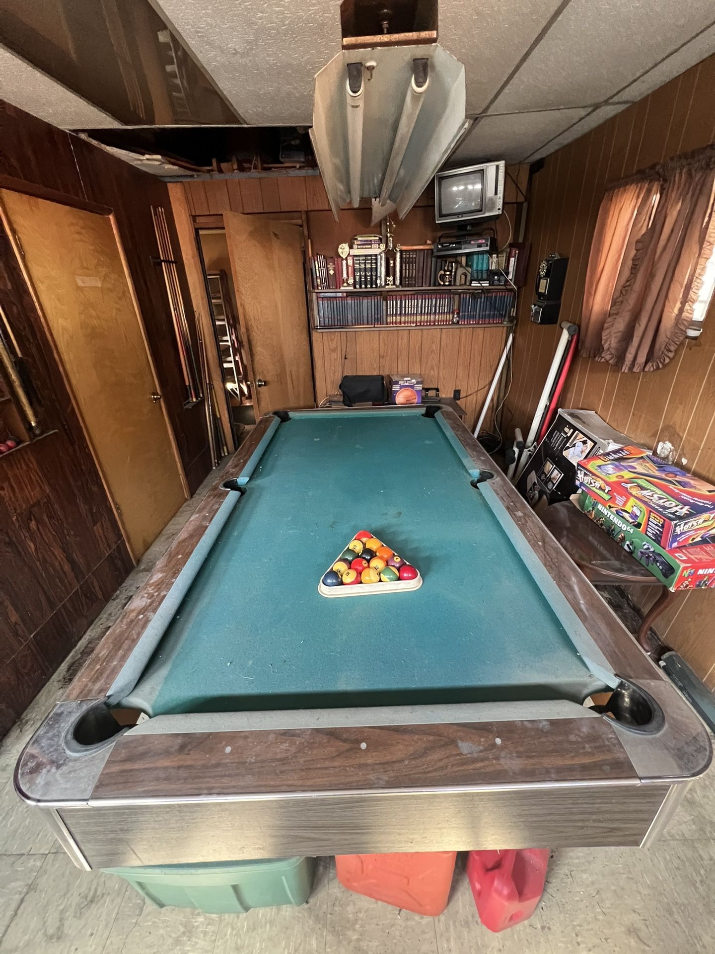 Pool Table With Balls