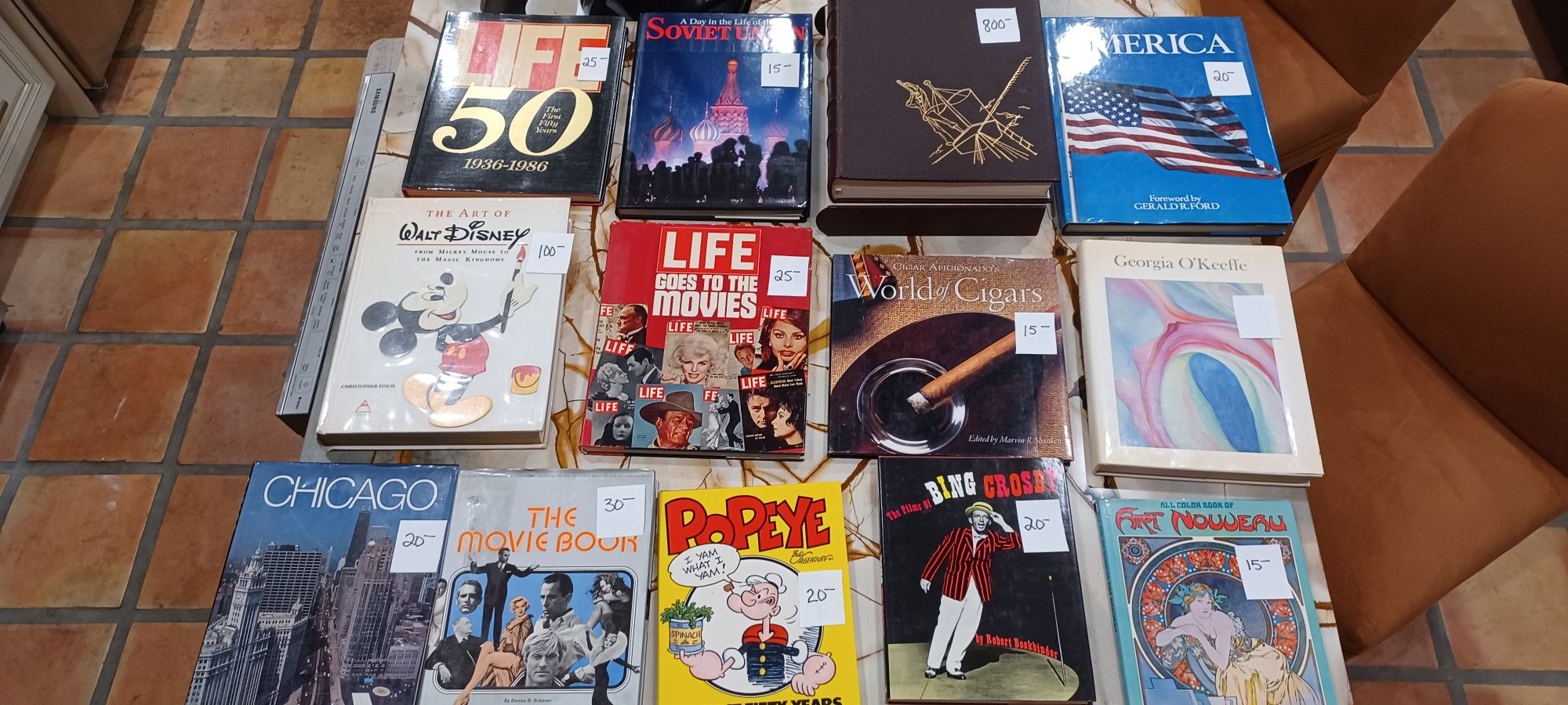 COFFEE TABLE COLLECTIBLE AND COMIC STRIP BOOKS PRICED EACH OBO