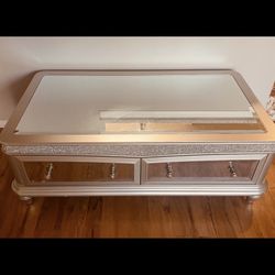 Crushed Diamond Mirror Coffee Table