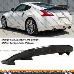 For 2009-2020 Nissan 370Z Z34 Coupe Carbon Fiber Highkick Duckbill Trunk Spoiler