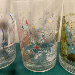 Vintage McDonald’s Shriek And Disneys 25 Anniversary Glass Cups Thumbnail