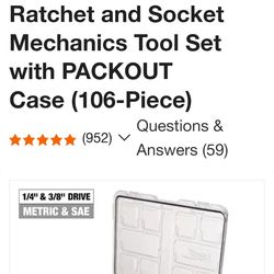 Milwaukee packout socket set 3/8 1/4