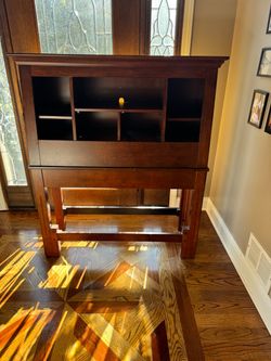 Solid Wood Twin Bed with Bookshelves
