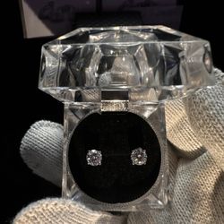VSS Moissanite Diamond Square Earrings 