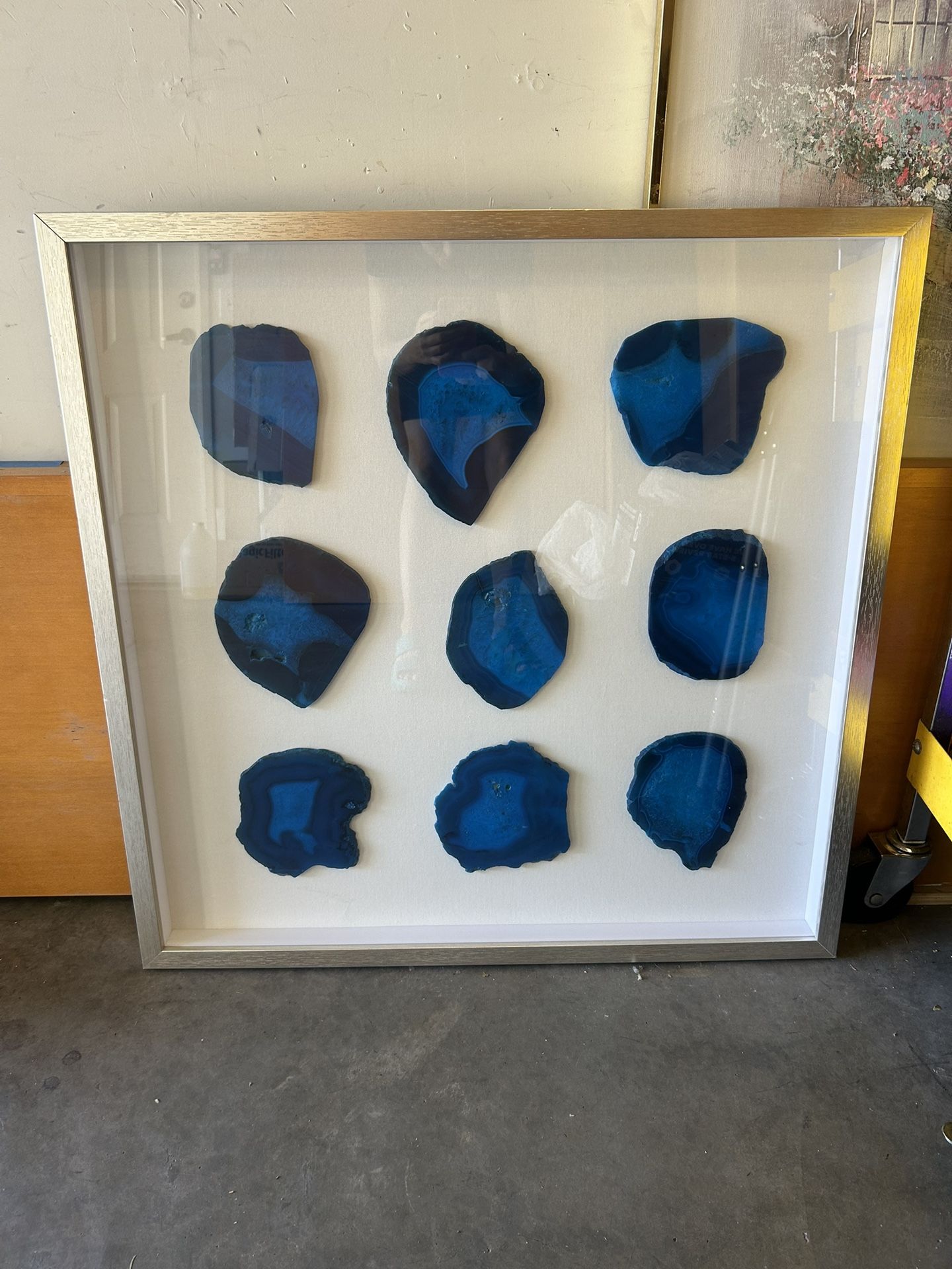 Large Geode Stone Wall Art 32”x32”