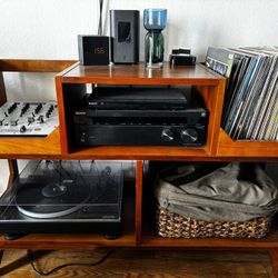 Mid-Century Modern Media Console – Walnut, Like New