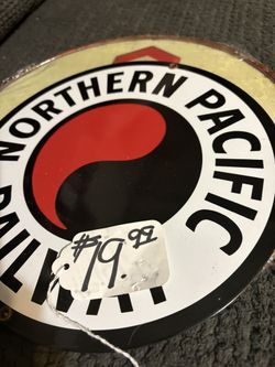 Northern Pacific Railway Sign Metal