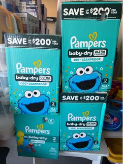 Pampers Diapers Sizes 2 and 3; $35 each. BRAND NEW!