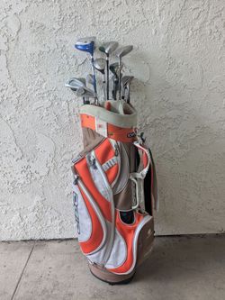 Golf bag and clubs