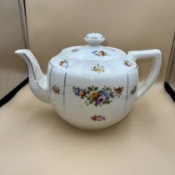 Japanese Vintage Mikori Ware Porcelain Floral Teapot - Made in Japan Multi Color